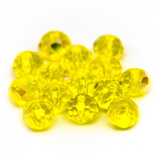 Бусины рондели 6*4мм (лимонный прозрачный)